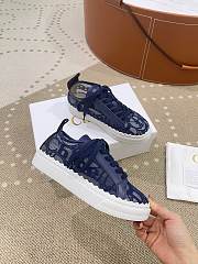 Chloe Navy Blue Lace Sneaker - 1