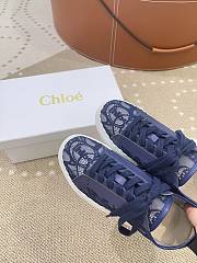 Chloe Navy Blue Lace Sneaker - 3