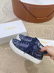 Chloe Navy Blue Lace Sneaker - 2