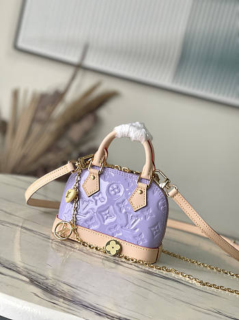 Louis Vuitton LV Nano Alma Purple Lilac 18 x 12 x 8 cm