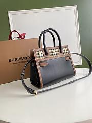 Burberry Vintage Check Small Canvas Black Brown 26x13.5x20cm - 5