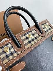 Burberry Vintage Check Small Canvas Black Brown 26x13.5x20cm - 2