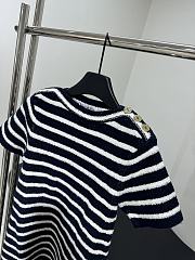 Dior Short Dress Navy Blue White - 2