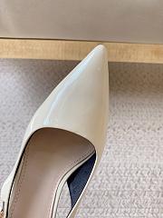 Gucci Signoria Slingback Pump White Patent Heel 10.5cm - 4