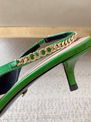 Gucci Signoria Slingback Pump Green Patent Heel 4.5cm - 3