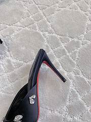 Christian Louboutin Degraqueen 85mm Mules Sandals Satin Black - 4