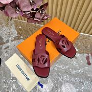 Louis Vuitton LV Isola Flat Mule Red Wine - 1