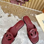 Louis Vuitton LV Isola Flat Mule Red Wine - 2