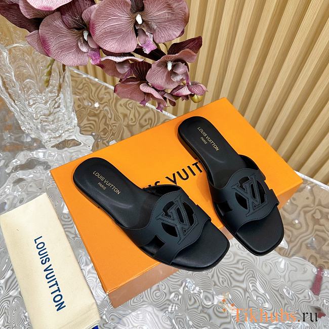 Louis Vuitton LV Isola Flat Mule Black - 1