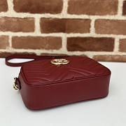 Gucci GG Marmont Small Shoulder Bag Red Wine 24x13x7cm - 4