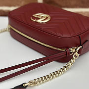 Gucci GG Marmont Small Shoulder Bag Red Wine 24x13x7cm - 3