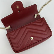 Gucci GG Marmont Super Mini Bag Red Wine 16.5x10x4.5cm - 6