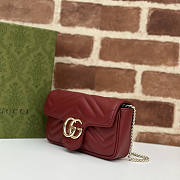 Gucci GG Marmont Super Mini Bag Red Wine 16.5x10x4.5cm - 5