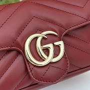 Gucci GG Marmont Super Mini Bag Red Wine 16.5x10x4.5cm - 3