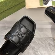 Gucci Leather Nappa Charlotte Black Sandal - 2