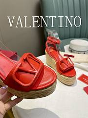 Valentino Garavani Red Vlogo Wedge Sandal 9cm - 4