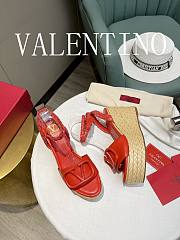 Valentino Garavani Red Vlogo Wedge Sandal 9cm - 3