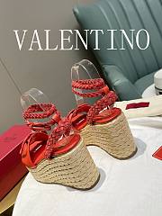 Valentino Garavani Red Vlogo Wedge Sandal 9cm - 2