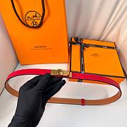 Hermes Kelly Belt Red Gold 1.8cm - 1