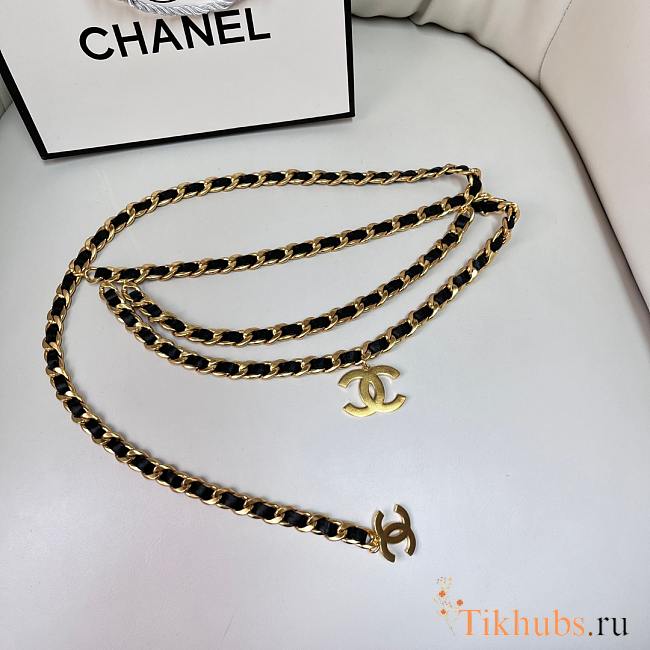 Chanel Black Belt Gold - 1