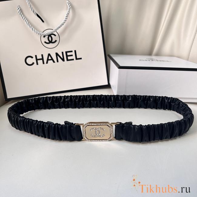 Chanel Black Belt 2cm - 1