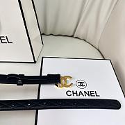 Chanel Black Gold Belt 2cm - 5