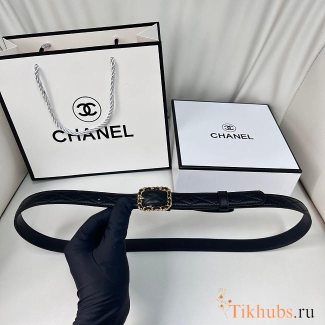 Chanel Black Belt 2cm 02 - 1