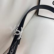 Chanel Black Silver Belt 2cm - 3