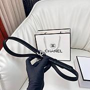 Chanel Black Silver Belt 2cm - 4