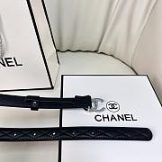 Chanel Black Silver Belt 2cm - 2