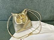 Valentino Vlogo Pouf Metallic Leather Mini Bucket Bag 20x17x8cm - 5