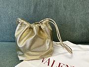 Valentino Vlogo Pouf Metallic Leather Small Bucket Bag 23x19x14cm - 4