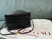 Valentino Vlogo Pouf Black Leather Small Bucket Bag 23x19x14cm - 5