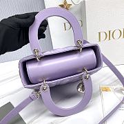 Dior Medium Lady Bag Purple Gold 24cm - 4