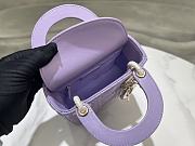 Dior Mini Lady Bag Purple Gold 17cm - 6