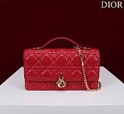 Dior Mini Miss Bag Cannage Lambskin Red 21 x 11.5 x 4.5 cm - 1