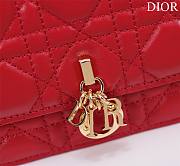 Dior Mini Miss Bag Cannage Lambskin Red 21 x 11.5 x 4.5 cm - 4