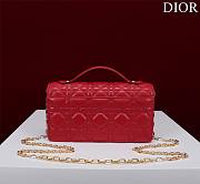 Dior Mini Miss Bag Cannage Lambskin Red 21 x 11.5 x 4.5 cm - 2