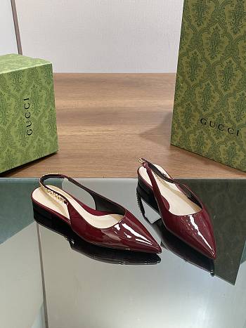 Gucci Signoria Ballet Flat Red Wine