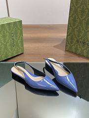 Gucci Signoria Ballet Flat Blue - 1