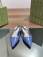 Gucci Signoria Ballet Flat Blue - 3