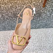 Valentino Garavani Roman Stud Pink Gold Flat - 2