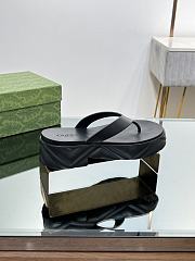 Gucci Black Logo Rubber Platform Sandal - 4