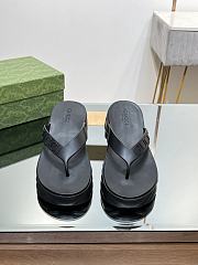 Gucci Black Logo Rubber Platform Sandal - 2