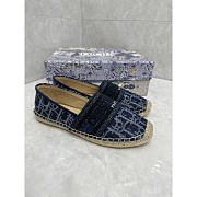 Dior Granville Espadrille Blue Embroidery Oblique Prints - 1