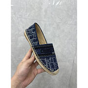 Dior Granville Espadrille Blue Embroidery Oblique Prints - 5