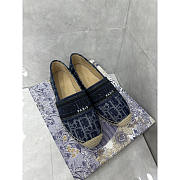 Dior Granville Espadrille Blue Embroidery Oblique Prints - 4