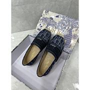 Dior Granville Espadrille Blue Embroidery Oblique Prints - 2