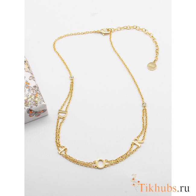 Dior Short Necklace Gold Color - 1