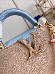 Louis Vuitton LV Mini Capucines Beige Blue Bag 21cm - 4